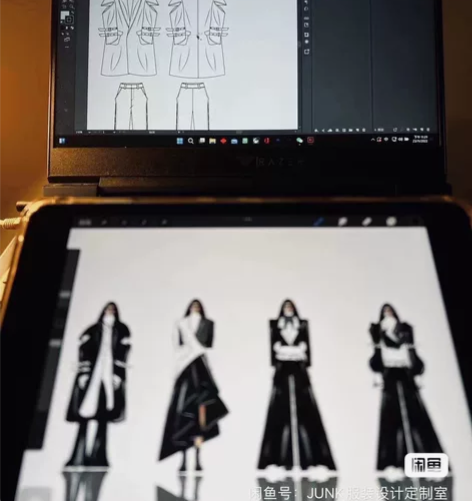 服装款式图代画，临摹绘制款式图，绘制所有线...