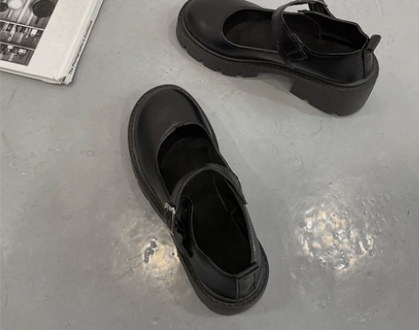皮鞋女英伦风日系鞋子制服黑色玛丽珍鞋单鞋乐...