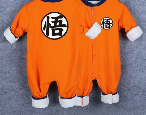 婴儿衣服秋冬加绒七龙珠悟空新生0-12个月...