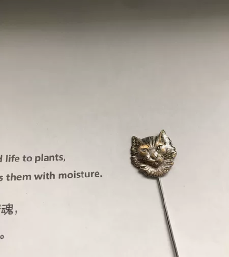 vintage中古 猫咪胸针领针书签 一枚...