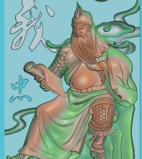 电脑玉雕，木雕精雕图 战龙关公   战关公...