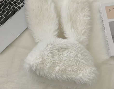 【长耳朵兔子帽】可爱搞怪毛绒绒包头帽炸街玫...