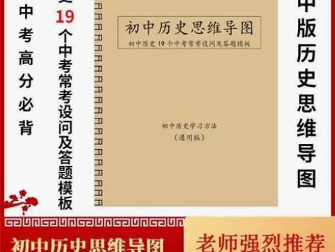 初中历史思维导图19个中考常考答题模板计划...