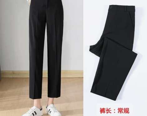 【狂欢价】黑色西装裤女秋冬裤子加绒2021...