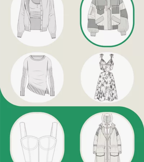 服装款式图 外套 棉服 风衣 内衣 裙裤 ...