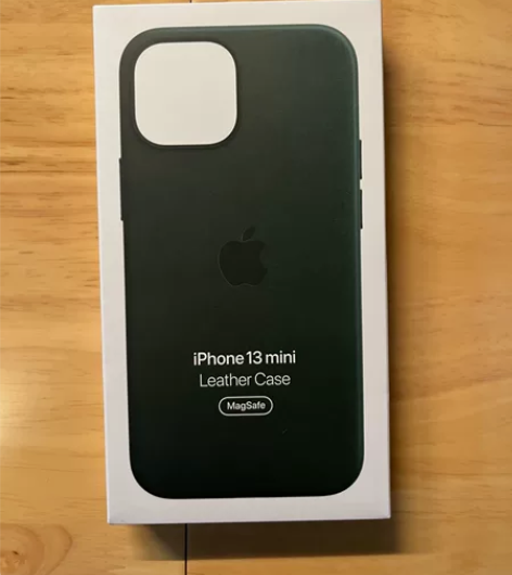 apple苹果13mini，官方皮革保护壳...