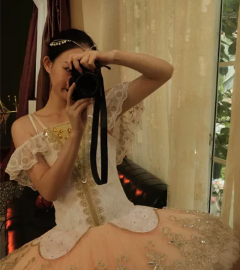 专业成人大人芭蕾舞演出服盘裙tutu裙粉色...