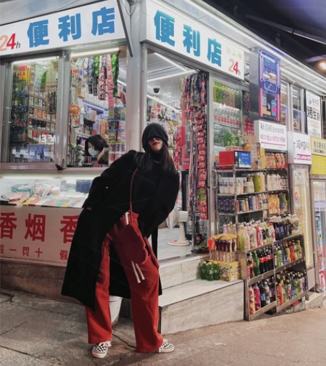 瘦竹竿 抽绳运动裤女宽松秋冬加厚2020韩...