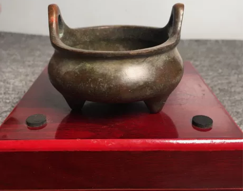 古玩杂项香炉纯铜家用室内焚香炉供奉盘香炉茶...
