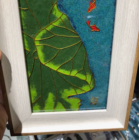 掐丝珐琅画 景泰蓝工艺画 包邮含相框 规格...