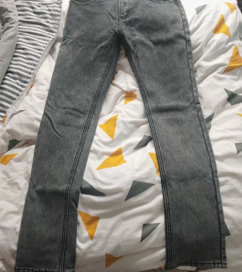 雪花色牛仔裤，加绒加厚，秋冬季节天气 只穿...