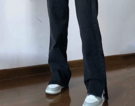 遮腿粗胯宽裤子大码牛仔裤女胖妹妹2021春...