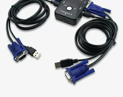 VGA切换器电脑显示器共享鼠标键盘二进1出...