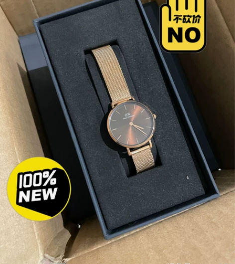 DW手表女士幻彩表编织钢带石英女表 丹尼尔...