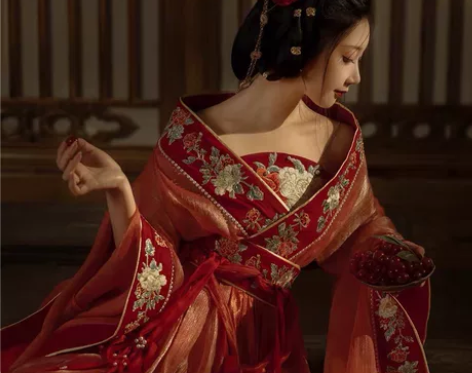 绛悠堂 妲己魏晋南北朝汉服女大袖襦重工刺绣...