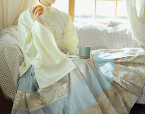 兰若庭 汉服 望水云鹤 织金纱 补服 ...