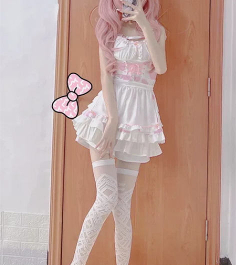 二次元性感cosplay可爱甜美女仆连衣裙...