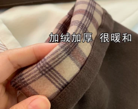 自留超推荐！ 高腰直筒宽松显瘦老爹裤加绒牛...