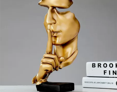 【清仓处理】简约现代创意沉默是金工艺品摆件...