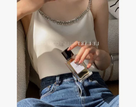 设计感吊带背心女修身无袖T恤打底外穿上衣潮...