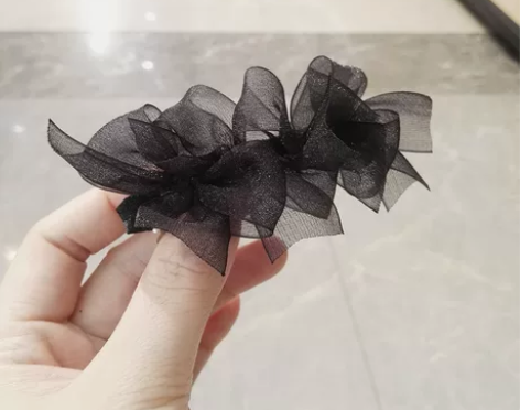 网红超仙气质蝴蝶结碎发夹一字夹鸭嘴夹8CM...