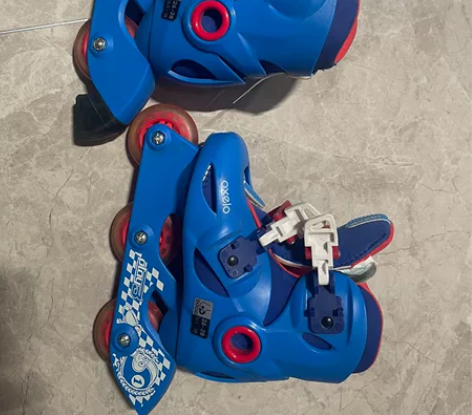 迪卡侬溜冰鞋儿童初学者轮滑鞋男滑冰鞋女旱冰...