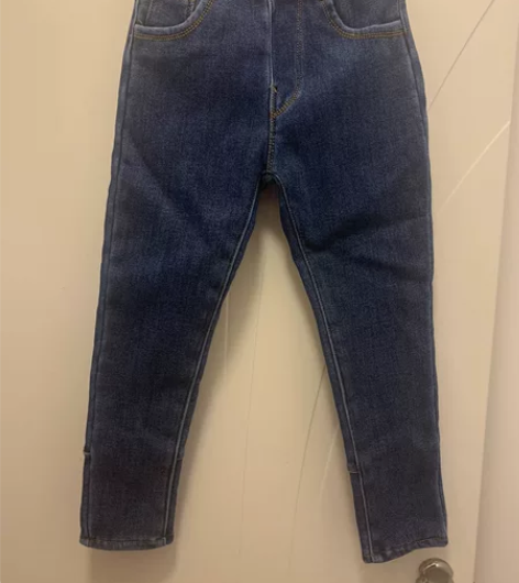 全新130码加绒牛仔裤 裤长72，软，摸着...