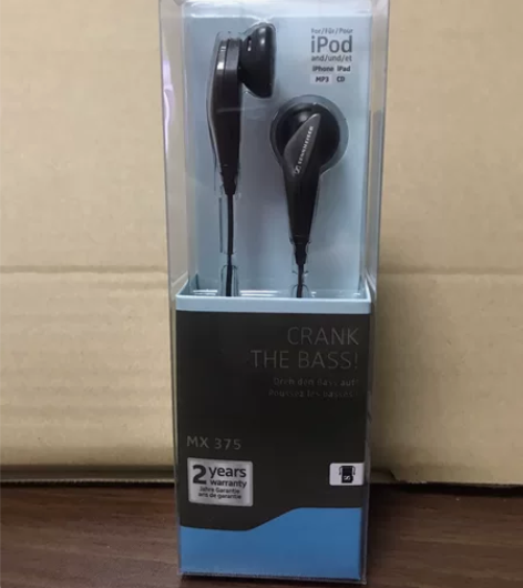 森海塞尔耳机MX375耳塞式重低音音乐耳机...