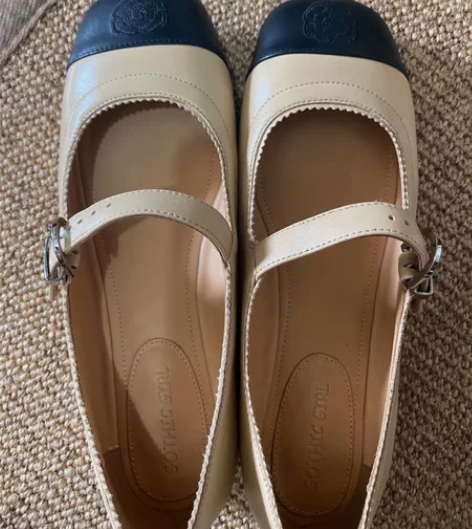 香奈儿玛丽珍圆头娃娃鞋，牛皮，不是正品，就...