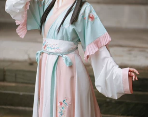 灵语原创晋制交领汉服女襦裙芸兰阁齐腰襦裙秋...