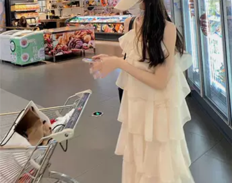 法式初恋甜美少女感蛋糕长裙子温柔风仙女超仙...