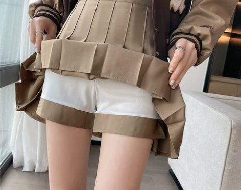 【狂欢价】灰色百褶裙女秋冬2022新款防走...