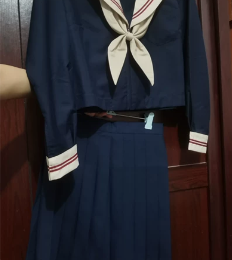 全新水手服二本中间服 浓绀色基础款jk制服...