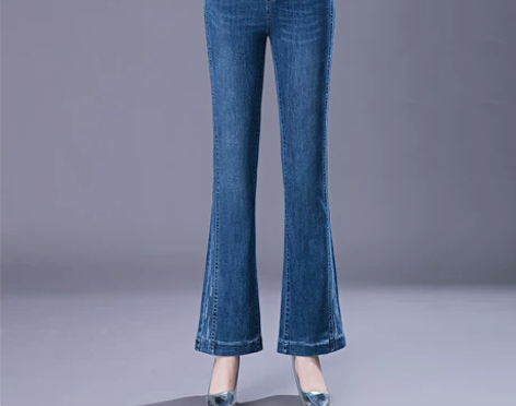 2023早春新款女装专柜正品水洗高腰弹性直...