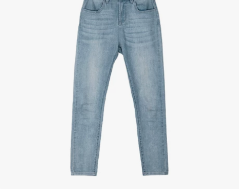 Mrs Studios 新款水洗蓝铅笔裤修...