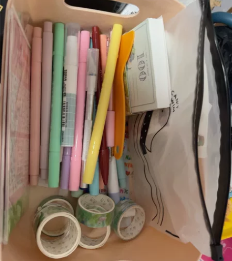 #贴纸 #胶带 #中性笔 手账材料，十块，...