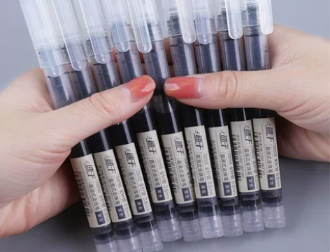 君秀直液式走珠笔速干0.5mm中性笔学生全...