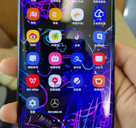 三星s22u港版12+256绿色，9新，屏...