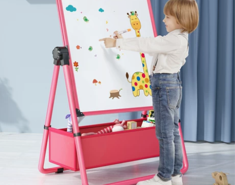 幼儿童画画板磁性支架式小黑板家用宝宝涂鸦写...