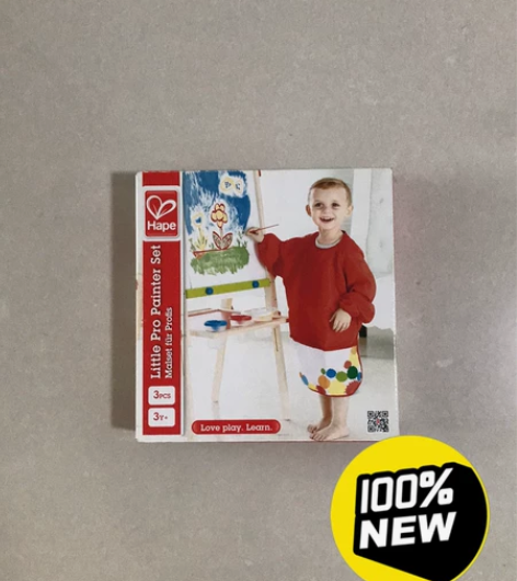 全新Hape绘画组合套可搭配画板画架男女孩...