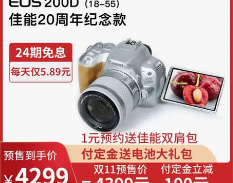 Canon/佳能EOS 200d单反相机入...