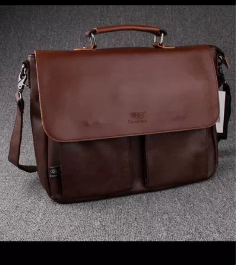 Threebox时尚商务男士手提包日系复古...