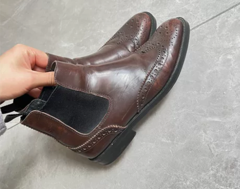 布洛克真皮做旧短靴 买的时候700不议价 ...