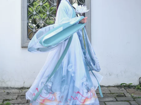 如梦霓裳汉服女大袖衫交领齐腰襦裙鹿鸣刺绣印...