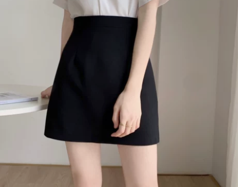 高腰黑色半身裙女夏季a字裙短裙职业裙子20...