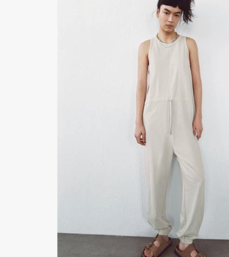 ZARA 女装 长款连体裤 0417434...