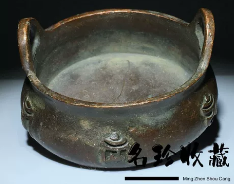 农村收来古董老铜器大明宣德炉六字真言铜香炉...