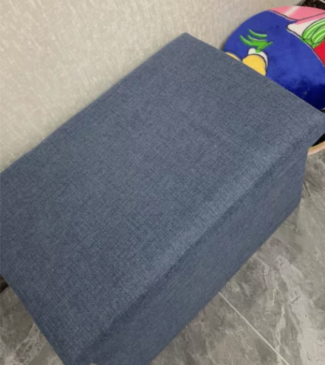 中号棉麻收纳箱.布艺有盖.折叠.装玩具.零...