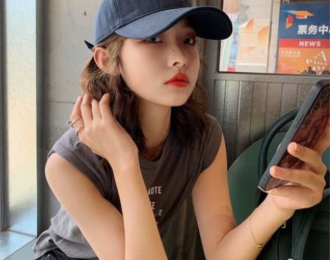 美式软顶棒球帽，春夏韩版，显脸小适合脸大防...