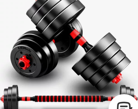 哑铃男士健身家用20/30公斤包胶亚玲锻炼...